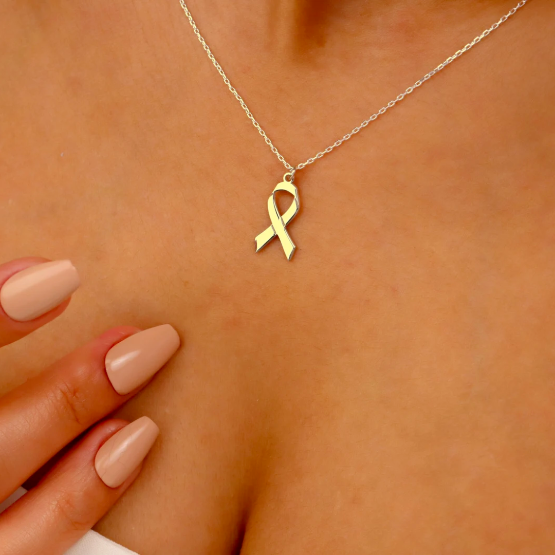 Ribbon Necklace | Steun borstkanker