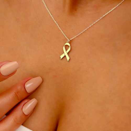 Ribbon Necklace | Steun borstkanker