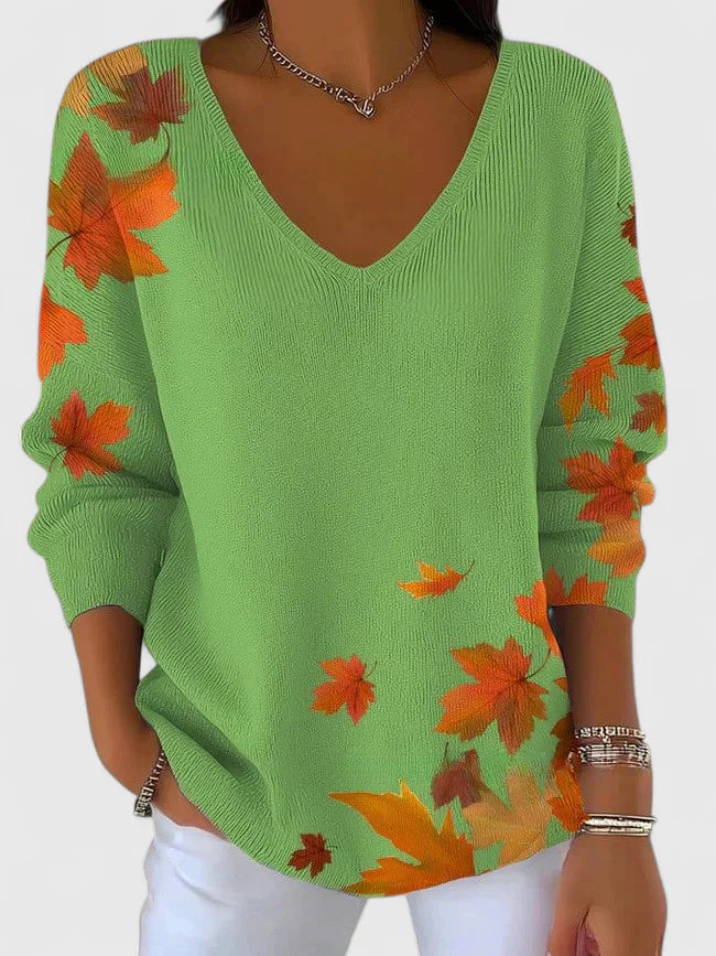 Vivara™ - Elegant V-Neck Sweater