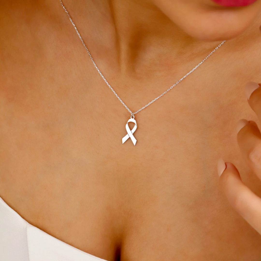 Ribbon Necklace | Steun borstkanker