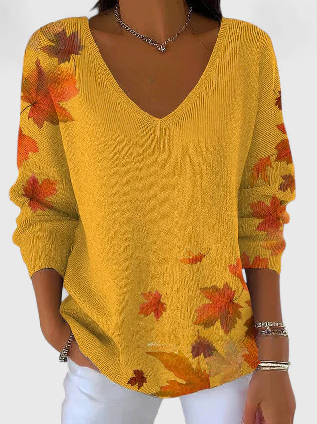 Vivara™ - Elegant V-Neck Sweater