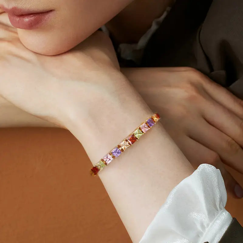 Multicolor Stoned Bracelet | Steun borstkanker