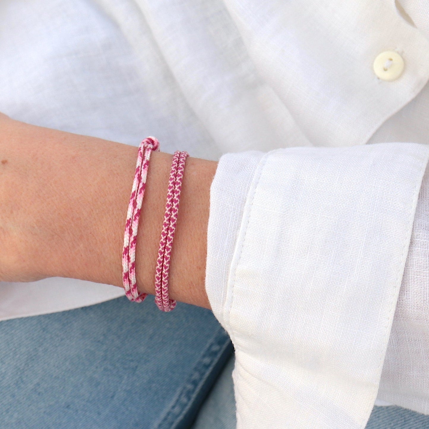 Pink Rope Bracelet | Steun borstkanker