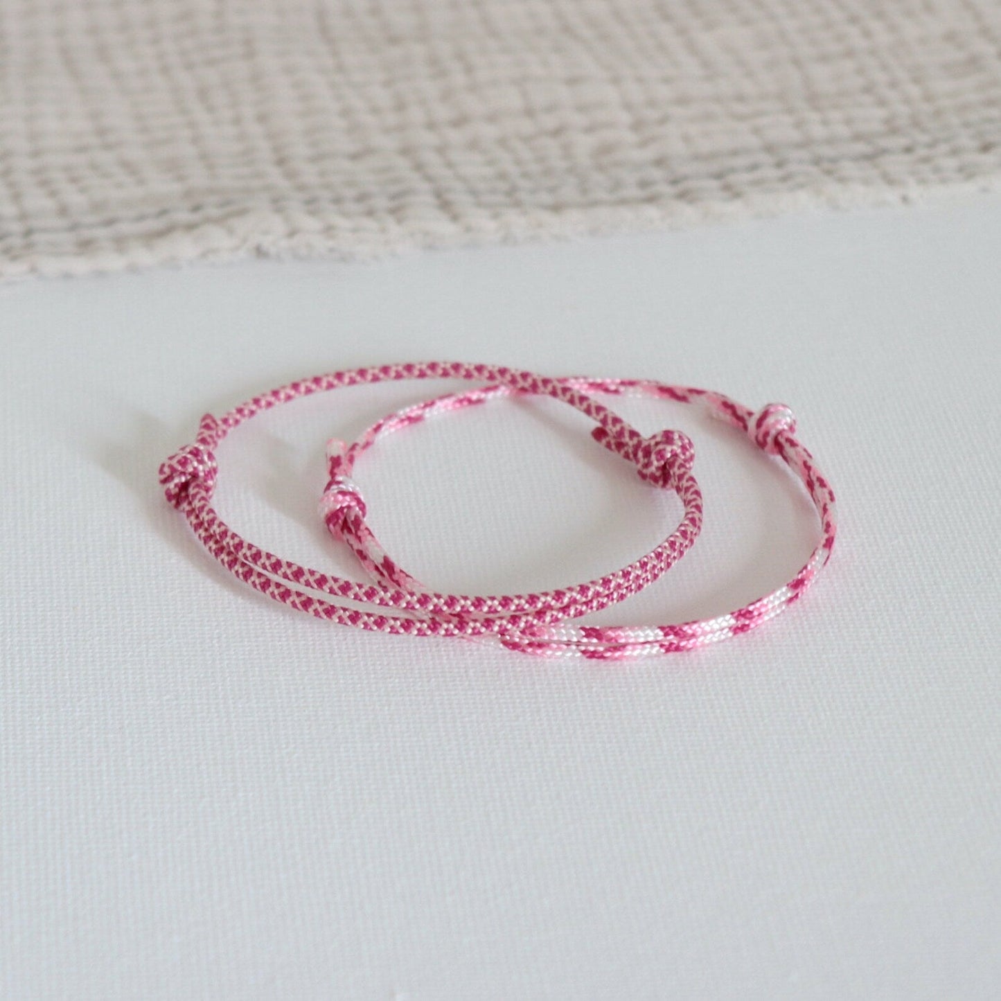 Pink Rope Bracelet | Steun borstkanker