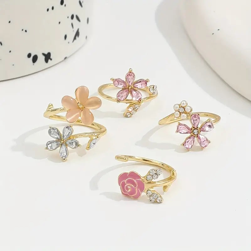 Floral Ring Set | Steun borstkanker
