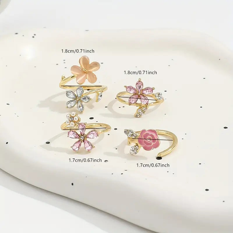 Floral Ring Set | Steun borstkanker