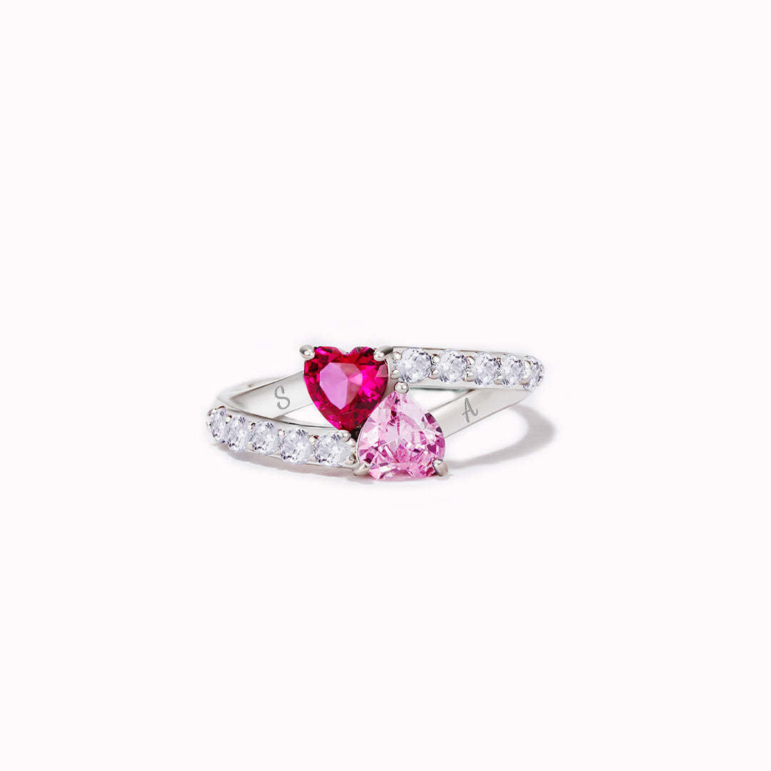 Interlinked Heart Ring | Steun borstkanker