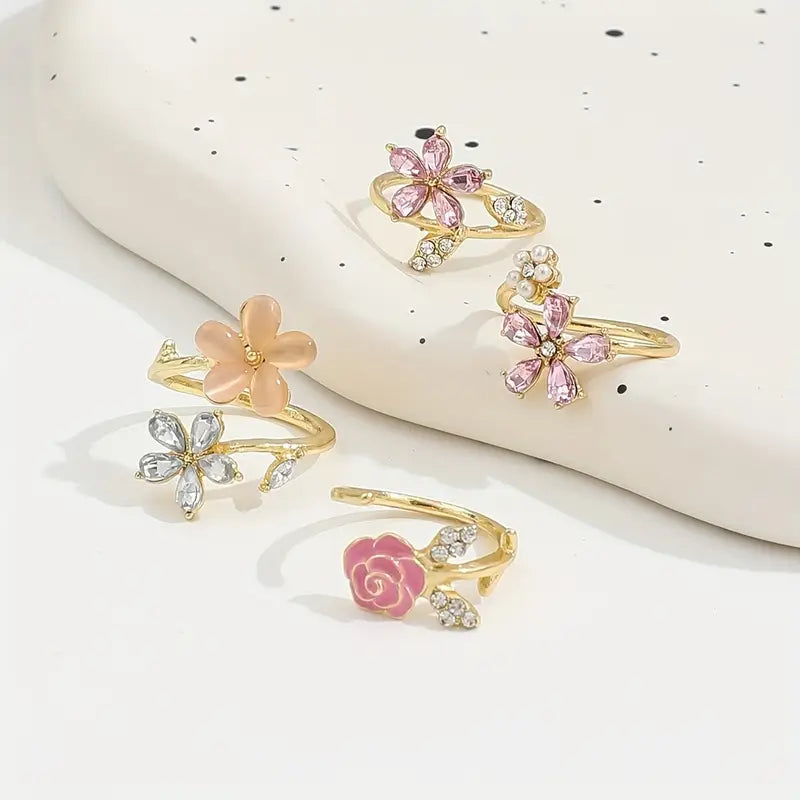 Floral Ring Set | Steun borstkanker