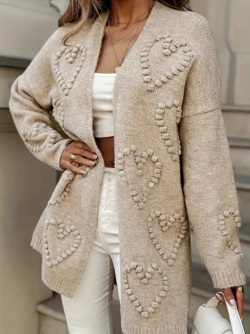 Heart Pattern Cardigan | Steun borstkanker