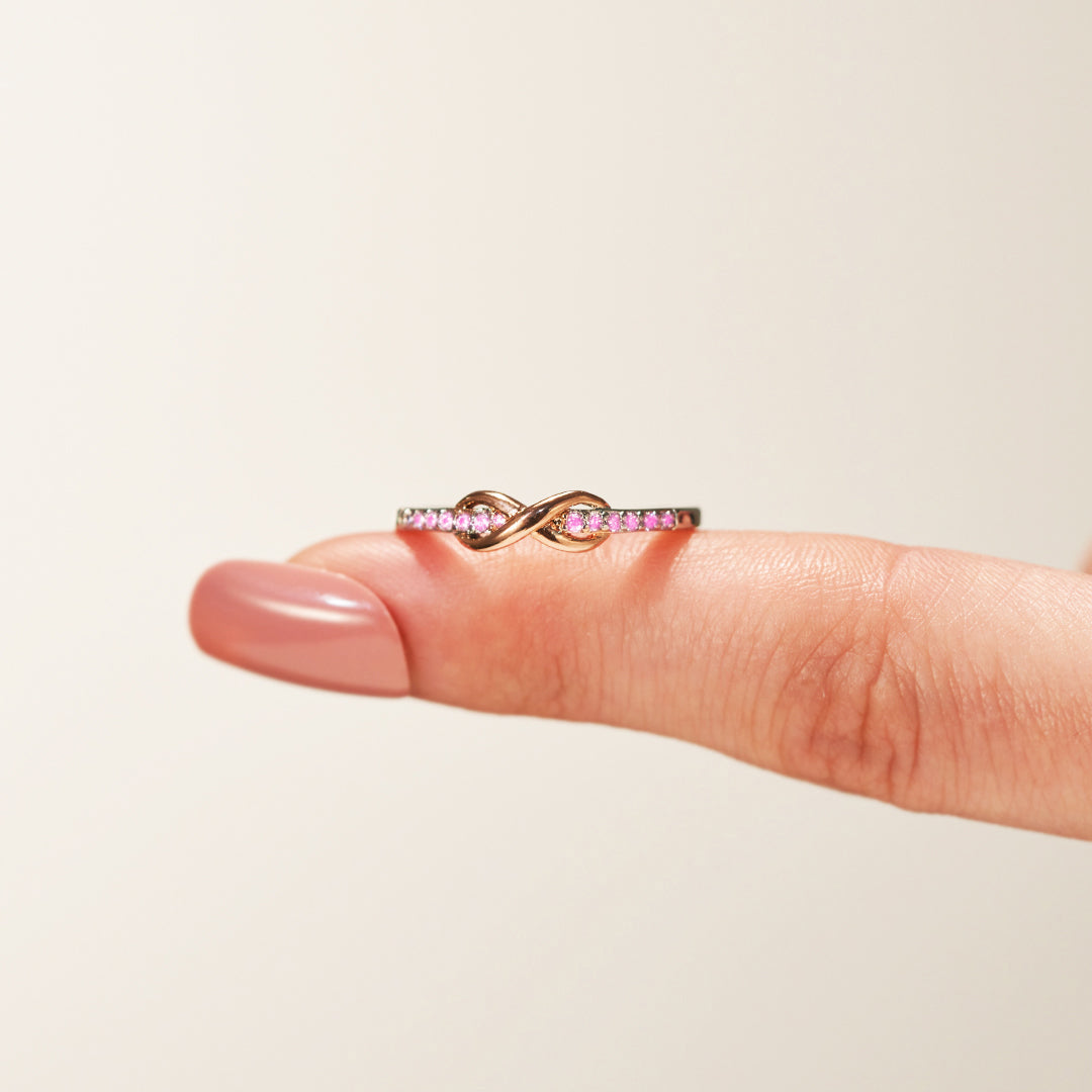 Pink Infinity Diamond Ring | Steun borstkanker