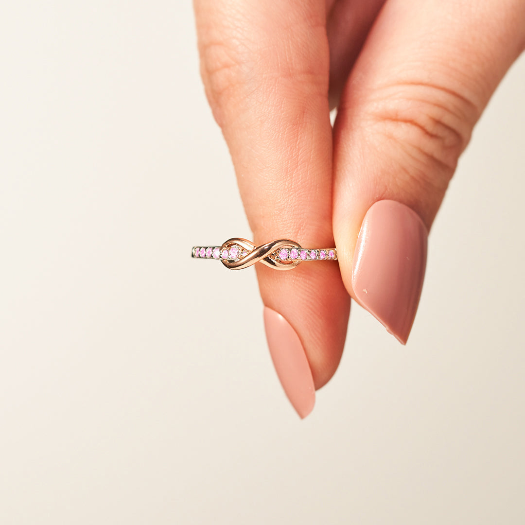 Pink Infinity Diamond Ring | Steun borstkanker