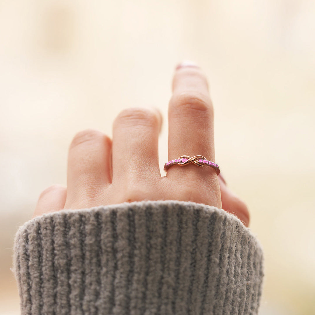 Pink Infinity Diamond Ring | Steun borstkanker