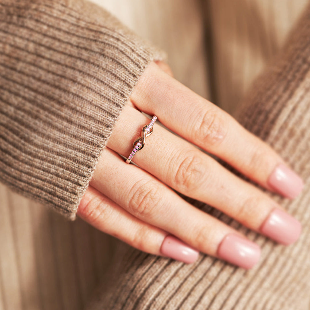 Pink Infinity Diamond Ring | Steun borstkanker