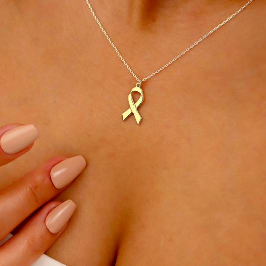 Ribbon Necklace | Steun borstkanker