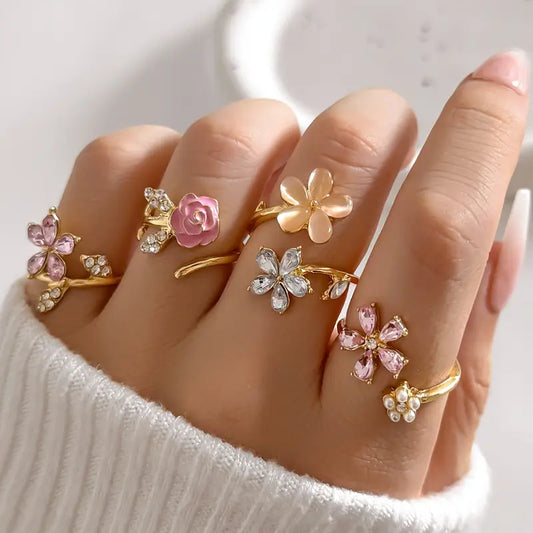 Floral Ring Set | Steun borstkanker