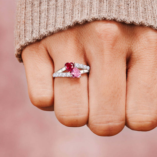 Interlinked Heart Ring | Steun borstkanker