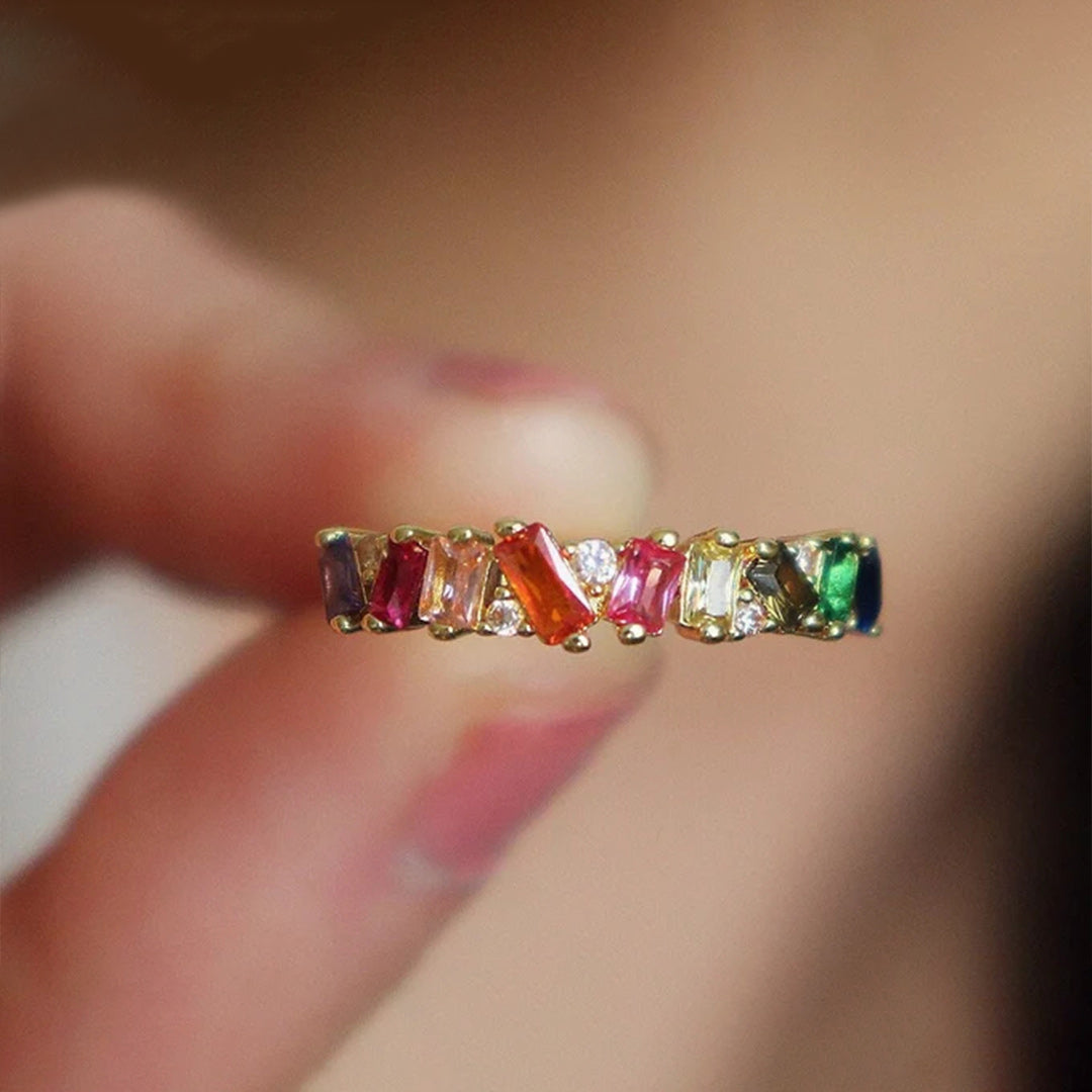 Colorful Crystal Ring | Steun borstkanker