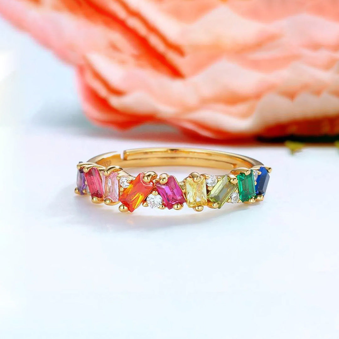 Colorful Crystal Ring | Steun borstkanker