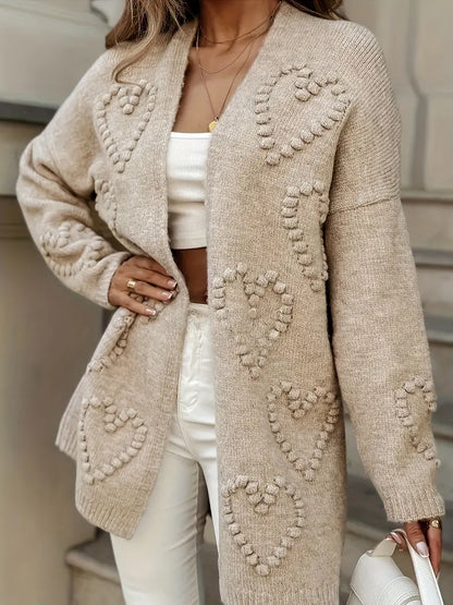 Heart Pattern Cardigan | Steun borstkanker