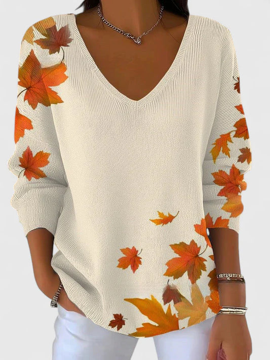 Vivara™ - Elegant V-Neck Sweater