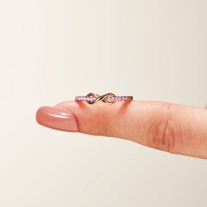 Pink Infinity Diamond Ring | Steun borstkanker