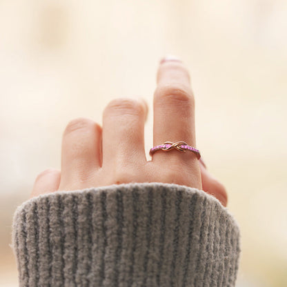 Pink Infinity Diamond Ring | Steun borstkanker