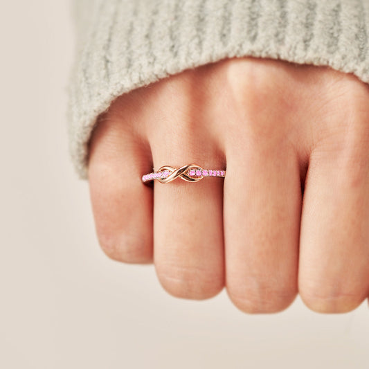 Pink Infinity Diamond Ring | Steun borstkanker